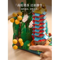 NATIONAL LIBRARY B0282 0282 THƯ VIỆN QUỐC GIA VĂN XƯƠNG TĂNG HUY THÁP HỘP ĐỰNG BÚT bộ đồ chơi xếp lắp ráp ghép mô hình Architecture Công Trình Kiến Trúc 530 khối