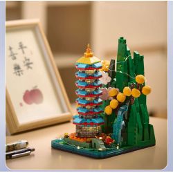 NATIONAL LIBRARY B0282 0282 THƯ VIỆN QUỐC GIA VĂN XƯƠNG TĂNG HUY THÁP HỘP ĐỰNG BÚT bộ đồ chơi xếp lắp ráp ghép mô hình Architecture Công Trình Kiến Trúc 530 khối