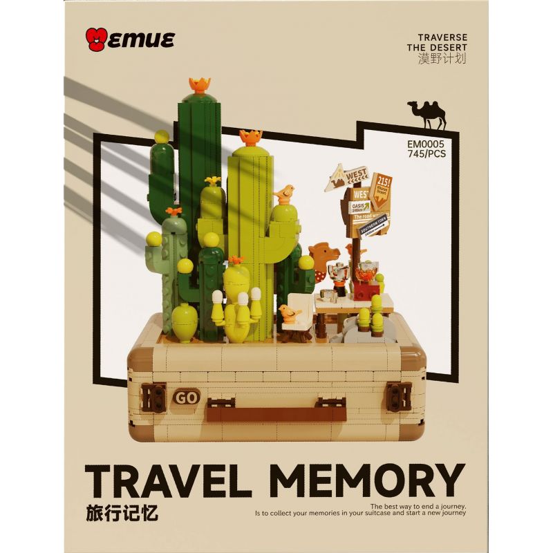 EMUE EM0005 0005 non Lego KÝ ỨC DU LỊCH DỰ ÁN SA MẠC bộ đồ chơi xếp lắp ráp ghép mô hình Arts & Crafts TRAVEL MEMORY TRAVERSE THE DESERT 745 khối