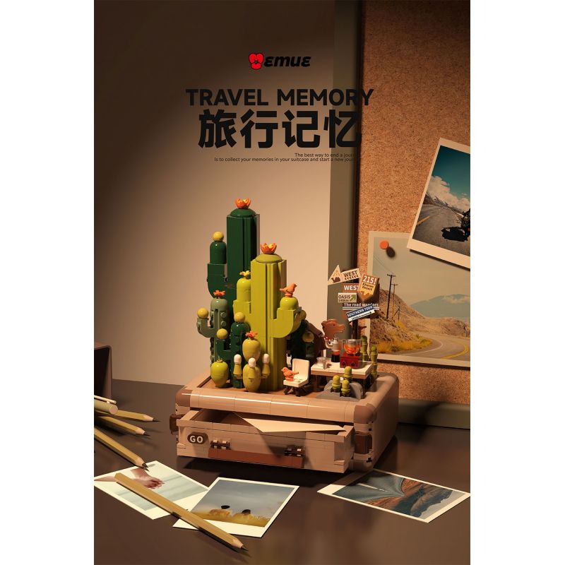 EMUE EM0005 0005 KÝ ỨC DU LỊCH DỰ ÁN SA MẠC bộ đồ chơi xếp lắp ráp ghép mô hình Arts & Crafts TRAVEL MEMORY TRAVERSE THE DESERT 745 khối