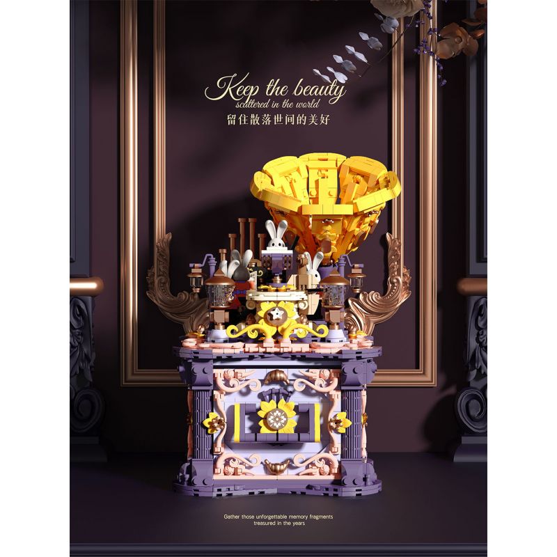 EMUE EM0001 0001 PHÁP SƯ GIAO HƯỞNG ẢO TƯỞNG VỀ GIỌNG NÓI bộ đồ chơi xếp lắp ráp ghép mô hình Arts & Crafts MUSICAL TRACES ECHO ILLUSION 1617 khối