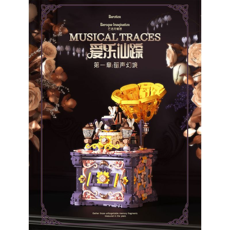 EMUE EM0001 0001 PHÁP SƯ GIAO HƯỞNG ẢO TƯỞNG VỀ GIỌNG NÓI bộ đồ chơi xếp lắp ráp ghép mô hình Arts & Crafts MUSICAL TRACES ECHO ILLUSION 1617 khối