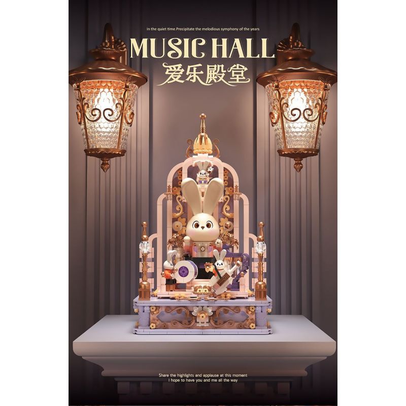 EMUE EM0002 0002 PHÁP SƯ GIAO HƯỞNG CUNG ĐIỆN bộ đồ chơi xếp lắp ráp ghép mô hình Arts & Crafts MUSICAL TRACES MUSIC HALL 1547 khối