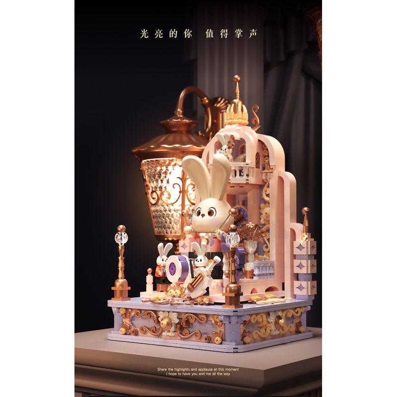 EMUE EM0002 0002 PHÁP SƯ GIAO HƯỞNG CUNG ĐIỆN bộ đồ chơi xếp lắp ráp ghép mô hình Arts & Crafts MUSICAL TRACES MUSIC HALL 1547 khối