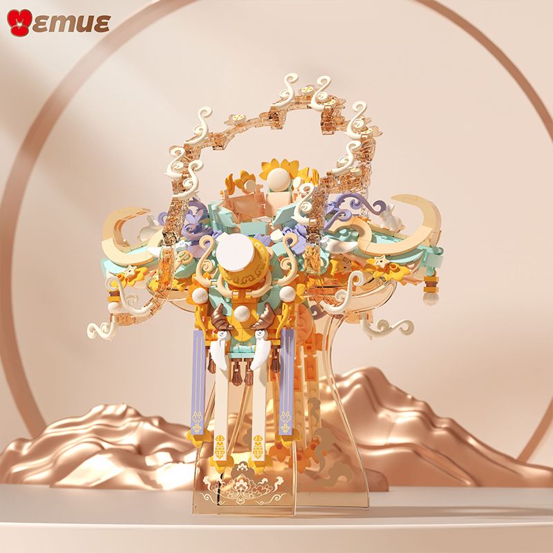 EMUE EM0008 0008 BÀI HÁT LUO BẤT TỬ NGHỆ THUẬT HAOYUEXIAN GUOFENGYUNJIAN bộ đồ chơi xếp lắp ráp ghép mô hình Arts & Crafts CHINA TREND 619 khối