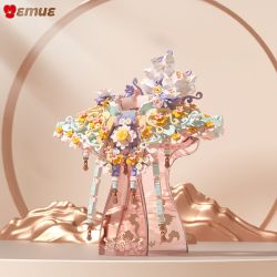 EMUE EM0009 0009 BÀI HÁT LA BẤT TỬ HOÀNG HOA PHONG CÁCH QUỐC GIA YUNJIAN ART bộ đồ chơi xếp lắp ráp ghép mô hình Arts & Crafts CHINA TREND 788 khối