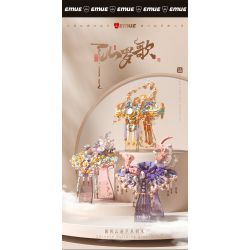 EMUE EM0009 0009 BÀI HÁT LA BẤT TỬ HOÀNG HOA PHONG CÁCH QUỐC GIA YUNJIAN ART bộ đồ chơi xếp lắp ráp ghép mô hình Arts & Crafts CHINA TREND 788 khối
