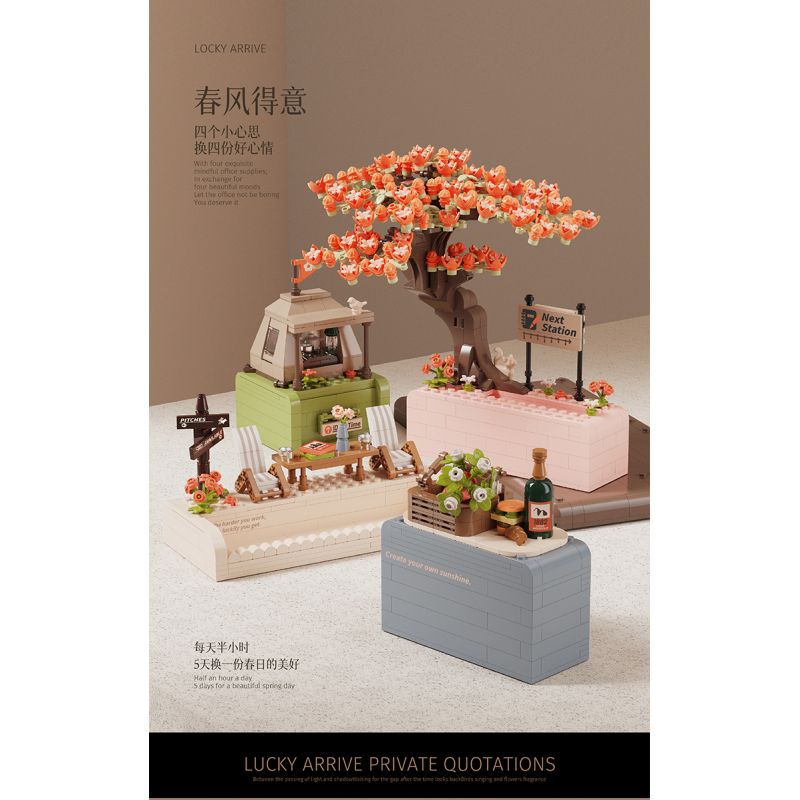 EMUE EM0006 0006 CHÚC XUÂN VUI VẺ VĂN PHÒNG NHẸ NHÀNG bộ đồ chơi xếp lắp ráp ghép mô hình Arts & Crafts LUCKY ARRIVE