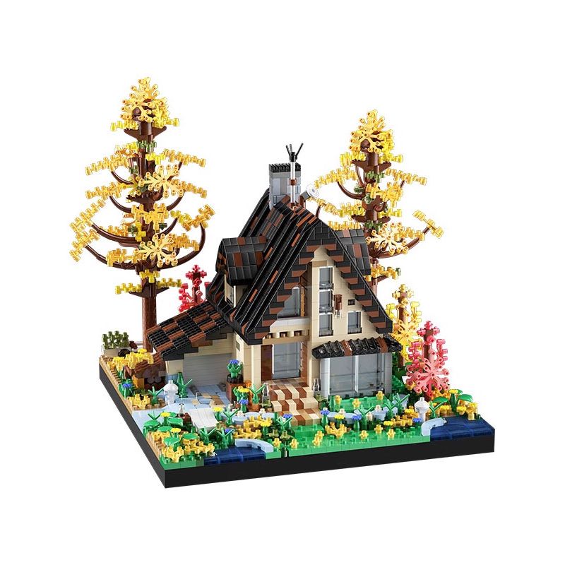 LHCX 661 non Lego NHÀ GỖ bộ đồ chơi xếp lắp ráp ghép mô hình Creator FOREST CABIN Sáng Tạo 2635 khối