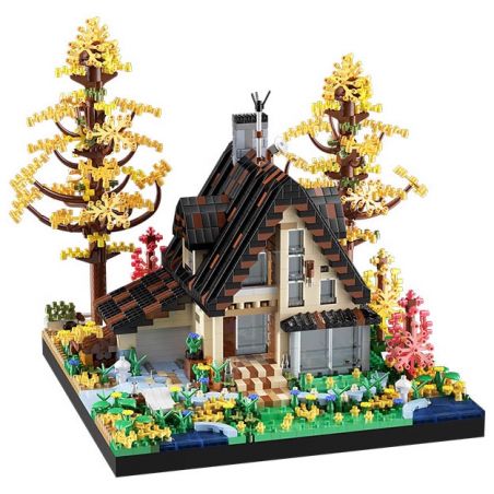 LHCX 661 NHÀ GỖ bộ đồ chơi xếp lắp ráp ghép mô hình Creator FOREST CABIN Sáng Tạo 2635 khối