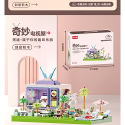 THE STAR OF THE STRIKE 9936-1 NHÀ TRUYỀN HÌNH TUYỆT VỜI bộ đồ chơi xếp lắp ráp ghép mô hình Creator Sáng Tạo 2100 khối