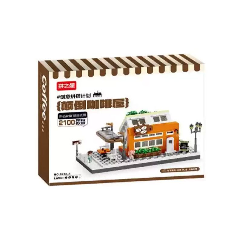 THE STAR OF THE STRIKE 9936-3 QUÁN CÀ PHÊ LỘN NGƯỢC bộ đồ chơi xếp lắp ráp ghép mô hình Creator Sáng Tạo 2100 khối