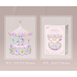 WEILE CREATION 3008 CÔNG VIÊN GIẢI TRÍ GALAXY HỘP NHẠC TROJAN TƯỞNG bộ đồ chơi xếp lắp ráp ghép mô hình 1686 khối