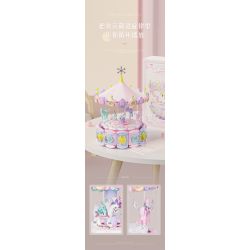 WEILE CREATION 3008 CÔNG VIÊN GIẢI TRÍ GALAXY HỘP NHẠC TROJAN TƯỞNG bộ đồ chơi xếp lắp ráp ghép mô hình 1686 khối