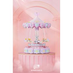 WEILE CREATION 3009 CÔNG VIÊN GIẢI TRÍ GALAXY HỘP NHẠC GHẾ BAY TƯỞNG TƯỢNG bộ đồ chơi xếp lắp ráp ghép mô hình 1688 khối