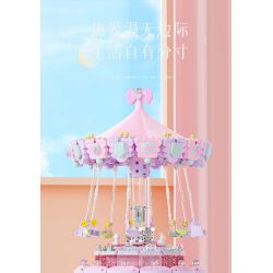 WEILE CREATION 3009 CÔNG VIÊN GIẢI TRÍ GALAXY HỘP NHẠC GHẾ BAY TƯỞNG TƯỢNG bộ đồ chơi xếp lắp ráp ghép mô hình 1688 khối