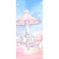 WEILE CREATION 3009 CÔNG VIÊN GIẢI TRÍ GALAXY HỘP NHẠC GHẾ BAY TƯỞNG TƯỢNG bộ đồ chơi xếp lắp ráp ghép mô hình 1688 khối