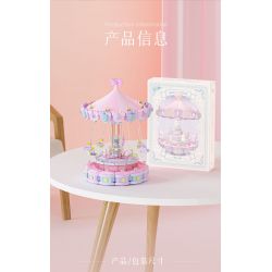 WEILE CREATION 3009 CÔNG VIÊN GIẢI TRÍ GALAXY HỘP NHẠC GHẾ BAY TƯỞNG TƯỢNG bộ đồ chơi xếp lắp ráp ghép mô hình 1688 khối