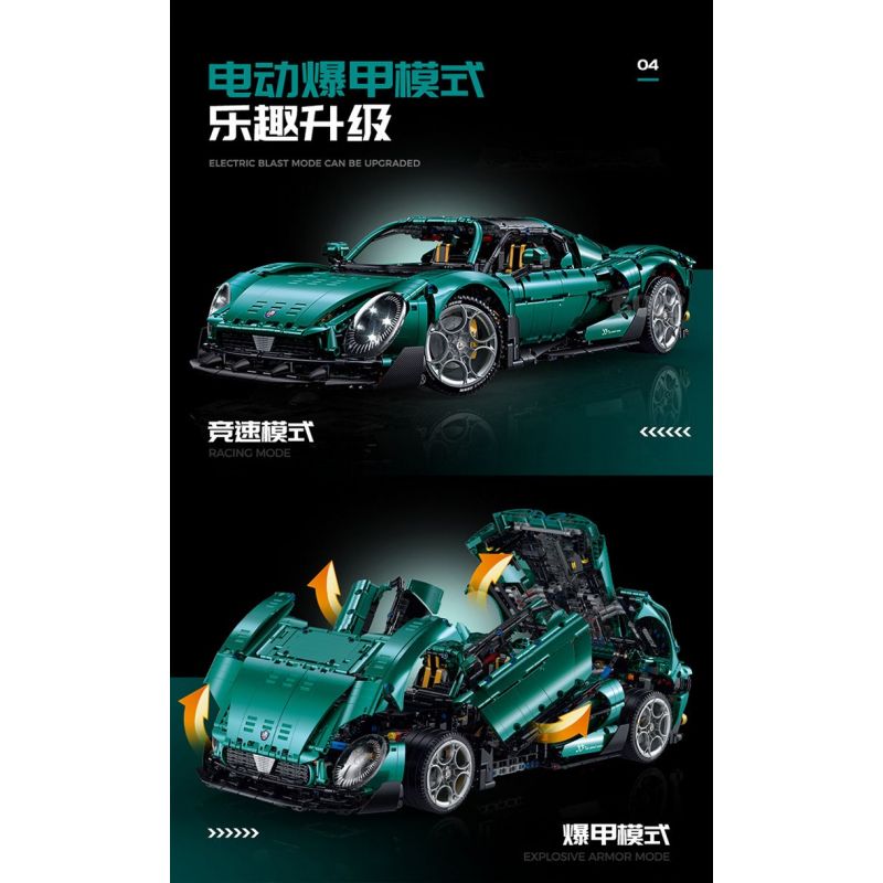 GULY 10621 XE THỂ THAO ALFA ROMEO bộ đồ chơi xếp lắp ráp ghép mô hình Technic Kỹ Thuật Công Nghệ Cao Mô Hình Phương Tiện 4208 khối