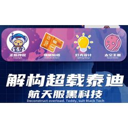 INBRIXX 881302 GẤU BÔNG KHÔNG GIAN QUÁ TẢI bộ đồ chơi xếp lắp ráp ghép mô hình TEDDY OVERLOADS THE SPACE BEAR 1343 khối