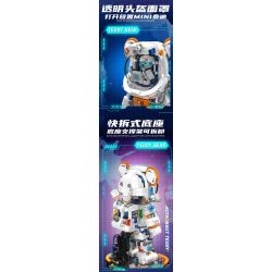 INBRIXX 881302 GẤU BÔNG KHÔNG GIAN QUÁ TẢI bộ đồ chơi xếp lắp ráp ghép mô hình TEDDY OVERLOADS THE SPACE BEAR 1343 khối