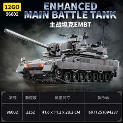 12GO 96002 XE TĂNG CHIẾN ĐẤU CHỦ LỰC EMBT bộ đồ chơi xếp lắp ráp ghép mô hình Military Army ENHANCED MAIN BATTLE TANK Quân Sự Bộ Đội 2252 khối