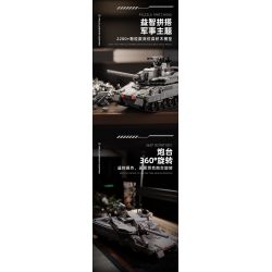 12GO 96002 XE TĂNG CHIẾN ĐẤU CHỦ LỰC EMBT bộ đồ chơi xếp lắp ráp ghép mô hình Military Army ENHANCED MAIN BATTLE TANK Quân Sự Bộ Đội 2252 khối