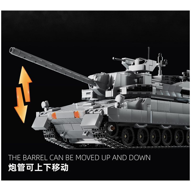 12GO 96002 XE TĂNG CHIẾN ĐẤU CHỦ LỰC EMBT bộ đồ chơi xếp lắp ráp ghép mô hình Military Army ENHANCED MAIN BATTLE TANK Quân Sự Bộ Đội 2252 khối