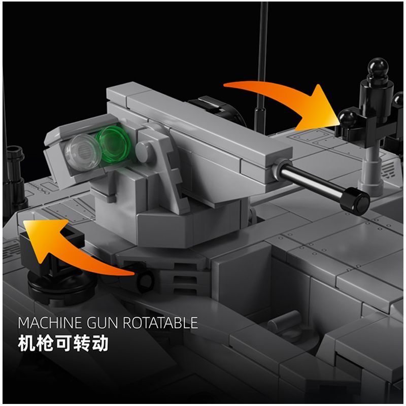 12GO 96002 XE TĂNG CHIẾN ĐẤU CHỦ LỰC EMBT bộ đồ chơi xếp lắp ráp ghép mô hình Military Army ENHANCED MAIN BATTLE TANK Quân Sự Bộ Đội 2252 khối