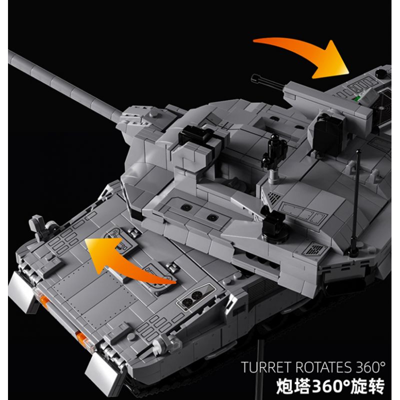 12GO 96002 XE TĂNG CHIẾN ĐẤU CHỦ LỰC EMBT bộ đồ chơi xếp lắp ráp ghép mô hình Military Army ENHANCED MAIN BATTLE TANK Quân Sự Bộ Đội 2252 khối