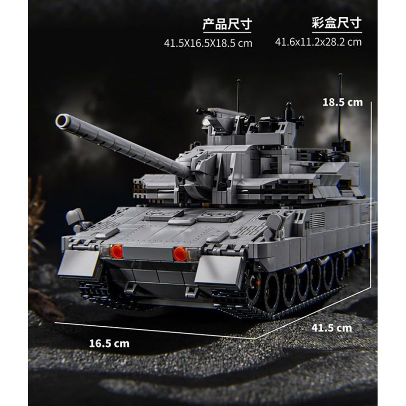 12GO 96002 XE TĂNG CHIẾN ĐẤU CHỦ LỰC EMBT bộ đồ chơi xếp lắp ráp ghép mô hình Military Army ENHANCED MAIN BATTLE TANK Quân Sự Bộ Đội 2252 khối