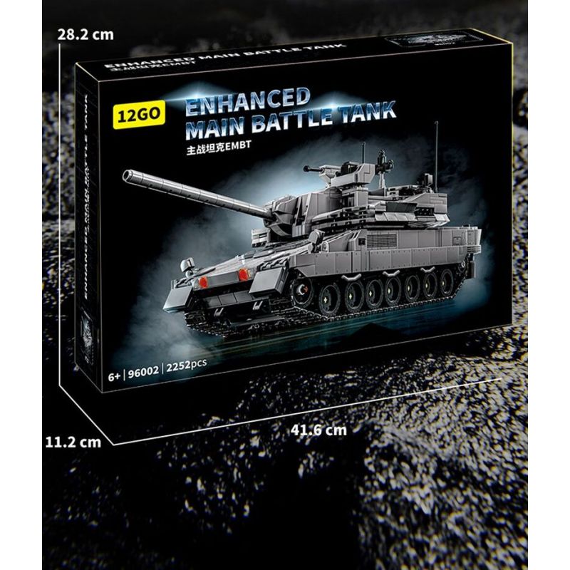 12GO 96002 XE TĂNG CHIẾN ĐẤU CHỦ LỰC EMBT bộ đồ chơi xếp lắp ráp ghép mô hình Military Army ENHANCED MAIN BATTLE TANK Quân Sự Bộ Đội 2252 khối