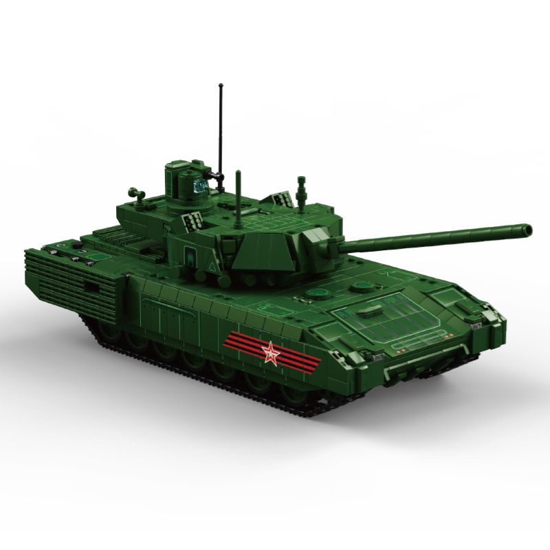 12GO 96003 non Lego XE TĂNG CHIẾN ĐẤU CHỦ LỰC T-14 ARMATA bộ đồ chơi xếp lắp ráp ghép mô hình Military Army T-14 ARMATA MAIN BATTLE TANK Quân Sự Bộ Đội 2326 khối