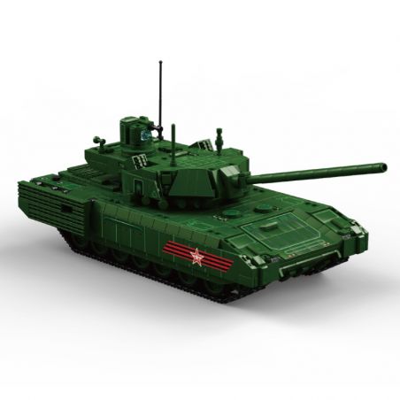 12GO 96003 XE TĂNG CHIẾN ĐẤU CHỦ LỰC T-14 ARMATA bộ đồ chơi xếp lắp ráp ghép mô hình Military Army T-14 ARMATA MAIN BATTLE TANK Quân Sự Bộ Đội 2326 khối
