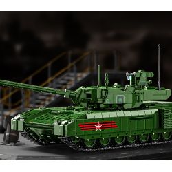 12GO 96003 XE TĂNG CHIẾN ĐẤU CHỦ LỰC T-14 ARMATA bộ đồ chơi xếp lắp ráp ghép mô hình Military Army T-14 ARMATA MAIN BATTLE TANK Quân Sự Bộ Đội 2326 khối