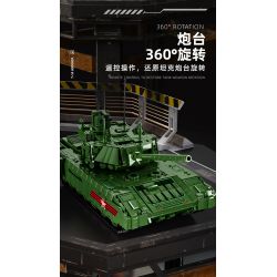 12GO 96003 XE TĂNG CHIẾN ĐẤU CHỦ LỰC T-14 ARMATA bộ đồ chơi xếp lắp ráp ghép mô hình Military Army T-14 ARMATA MAIN BATTLE TANK Quân Sự Bộ Đội 2326 khối