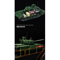 12GO 96003 XE TĂNG CHIẾN ĐẤU CHỦ LỰC T-14 ARMATA bộ đồ chơi xếp lắp ráp ghép mô hình Military Army T-14 ARMATA MAIN BATTLE TANK Quân Sự Bộ Đội 2326 khối