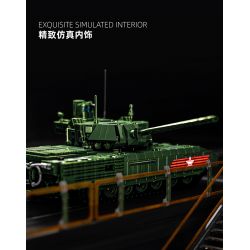12GO 96003 XE TĂNG CHIẾN ĐẤU CHỦ LỰC T-14 ARMATA bộ đồ chơi xếp lắp ráp ghép mô hình Military Army T-14 ARMATA MAIN BATTLE TANK Quân Sự Bộ Đội 2326 khối