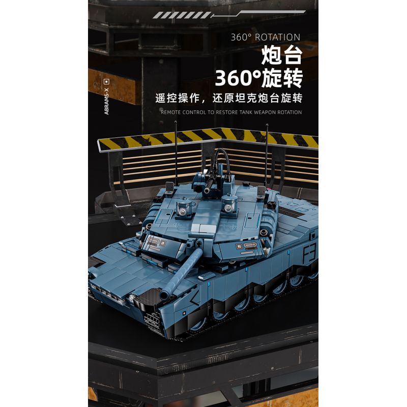 12GO 96005 ABRAMS bộ đồ chơi xếp lắp ráp ghép mô hình Military Army ABRAMS-X Quân Sự Bộ Đội 2116 khối