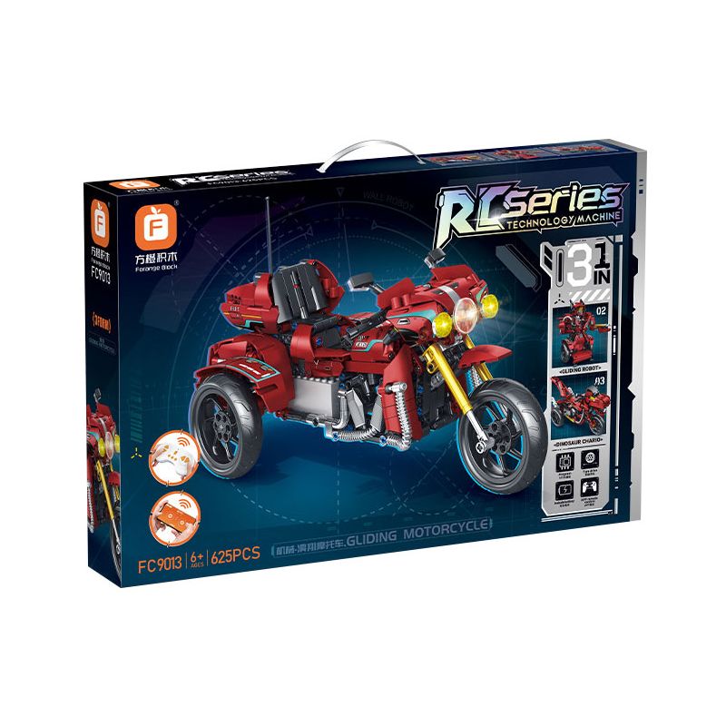 FORANGE FC9013 9013 LƯỚT XE MÁY bộ đồ chơi xếp lắp ráp ghép mô hình Technic GLIDING MOTORCYCLE Kỹ Thuật Công Nghệ Cao Mô Hình Phương Tiện 625 khối
