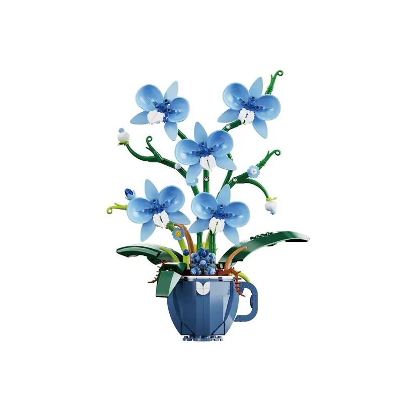 DK 3004 non Lego PHONG LAN bộ đồ chơi xếp lắp ráp ghép mô hình Creator BLUE COFFEE CUP ORCHID Sáng Tạo 567 khối