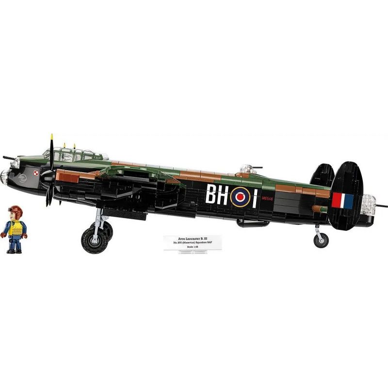 COBI 5759 5758 MÁY BAY NÉM BOM CHIẾN LƯỢC AVRO LANCASTER MK.III tỷ lệ 1:48 bộ đồ chơi xếp lắp ráp ghép mô hình Military Army AVRO LANCASTER B. III Quân Sự Bộ Đội 1595 khối