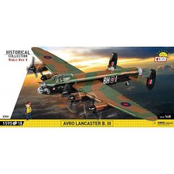 COBI 5759 5758 MÁY BAY NÉM BOM CHIẾN LƯỢC AVRO LANCASTER MK.III tỷ lệ 1:48 bộ đồ chơi xếp lắp ráp ghép mô hình Military Army AVRO LANCASTER B. III Quân Sự Bộ Đội 1595 khối