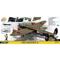 COBI 5759 5758 MÁY BAY NÉM BOM CHIẾN LƯỢC AVRO LANCASTER MK.III tỷ lệ 1:48 bộ đồ chơi xếp lắp ráp ghép mô hình Military Army AVRO LANCASTER B. III Quân Sự Bộ Đội 1595 khối