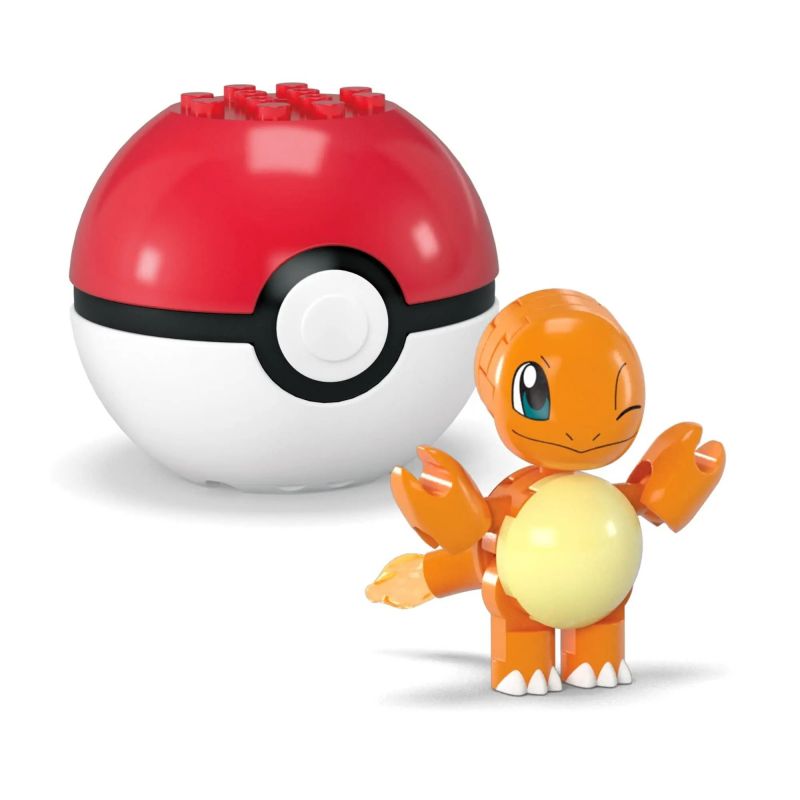 MEGA BLOKS JCR81 POKÉMON EEVEE VÀ CHARMANDER bộ đồ chơi xếp lắp ráp ghép mô hình Movie & Game POKÉMON CHARMANDER & EEVEE Phim Và Trò Chơi 40 khối