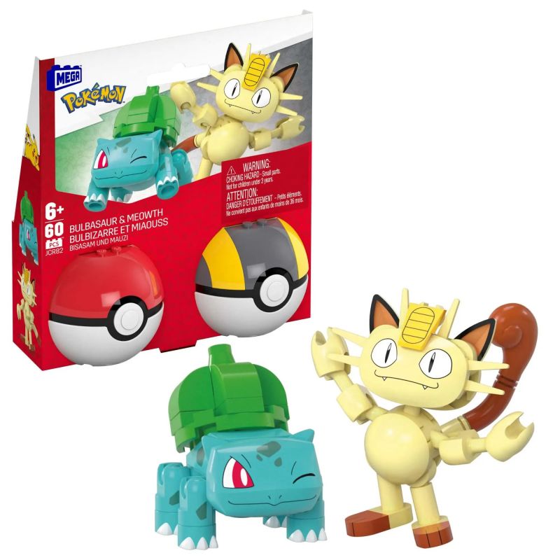 MEGA BLOKS JCR82 POKÉMON BULBASAUR VÀ MEOWTH bộ đồ chơi xếp lắp ráp ghép mô hình Movie & Game POKÉMON BULBASAUR & MEOWTH Phim Và Trò Chơi 60 khối MEGA BLOKS JCR82 POKÉMON BULBASAUR VÀ MEOWTH bộ đồ chơi xếp lắp ráp ghép mô hình Movie & Game POKÉMON BULBASAUR & MEOWTH Phim Và Trò Chơi 60 khối
