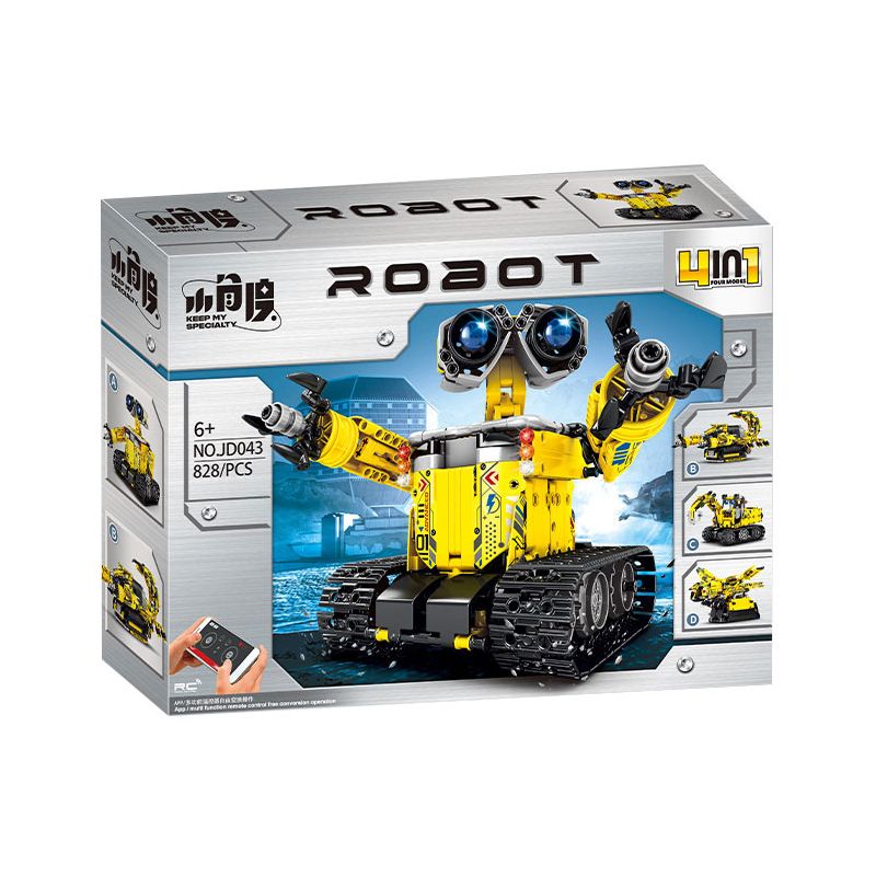 SMALL ANGLE JD043 non  ROBOT LẬP TRÌNH WALL-E bộ đồ chơi xếp lắp ráp ghép mô hình  Kỹ Thuật Công Nghệ Cao Mô Hình Phương Tiện 659 khối