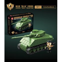 QuanGuan 100294 Quan Guan 100294 BỂ CHỨA RỘNG 4 bộ đồ chơi xếp lắp ráp ghép mô hình Military Army TANK ASSEMBLY Quân Sự Bộ Đội 879 khối