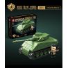 QuanGuan 100294 Quan Guan 100294 BỂ CHỨA RỘNG 4 bộ đồ chơi xếp lắp ráp ghép mô hình Military Army TANK ASSEMBLY Quân Sự Bộ Đội 879 khối