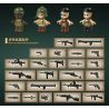 QuanGuan 100294 Quan Guan 100294 BỂ CHỨA RỘNG 4 bộ đồ chơi xếp lắp ráp ghép mô hình Military Army TANK ASSEMBLY Quân Sự Bộ Đội 879 khối